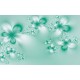 Wallpapers mural crystal flowers in green Wallpapers mural crystal flowers in green