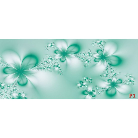 Wallpapers mural crystal flowers in green Wallpapers mural crystal flowers in green