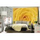 Photo mural yellow rose with water drops
