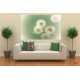 Wallpapers mural small delicate dandelion in green