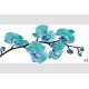Wall mural spotted branch blue orchid Wall mural spotted branch blue orchid