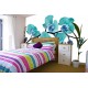Wall mural spotted branch blue orchid Wall mural spotted branch blue orchid