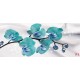 Photo mural branch orchid turquoise and silk