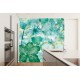Photo mural delicate romance classic floral turquoise