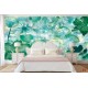 Photo mural delicate romance classic floral turquoise