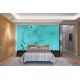 Wall murals simple dandelion in turquoise in 2 colors Wall murals simple dandelion in turquoise in 2 colors