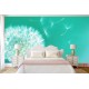 Wall mural white dandelion with colorful multi color background Wall mural white dandelion with colorful multi color background