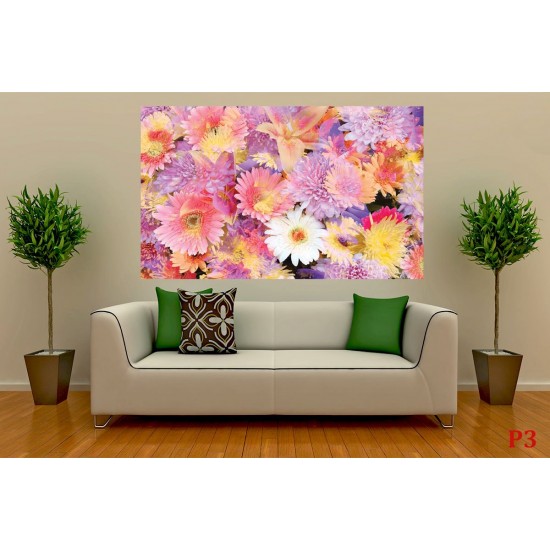 Photo mural soft bouquet of colorful flowers Photo mural soft bouquet of colorful flowers