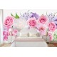 Wall murals bouquet of colorful flowers and pink roses