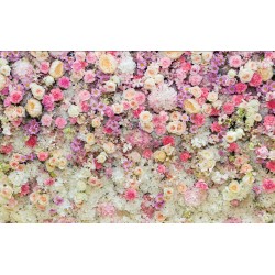 Wallpapers a wall of colorful flowers and roses 