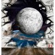 Photo mural broken wall overlooking a planet Photo mural broken wall overlooking a planet