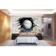 Photo mural broken wall overlooking a planet Photo mural broken wall overlooking a planet