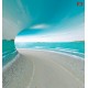 Wall mural 3D tunnel with sea view and shore Wall mural 3D tunnel with sea view and shore