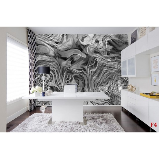 Wallpapers mural abstract meanders in 2 colors Wallpapers mural abstract meanders in 2 colors