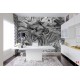Wallpapers mural abstract meanders in 2 colors Wallpapers mural abstract meanders in 2 colors