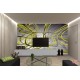 Wallpapers mural modern spirals in green and grey Wallpapers mural modern spirals in green and grey