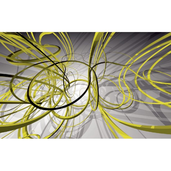 Wallpapers mural modern spirals in green and grey Wallpapers mural modern spirals in green and grey