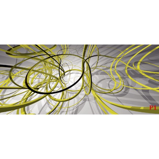 Wallpapers mural modern spirals in green and grey Wallpapers mural modern spirals in green and grey