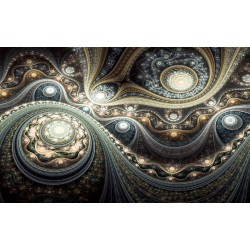 Wall mural abstract oriental motifs