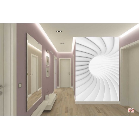 Photo murals white-gray spiral Photo murals white-gray spiral