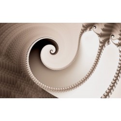 Wallpapers mural elegant spiral in color cappuccino
