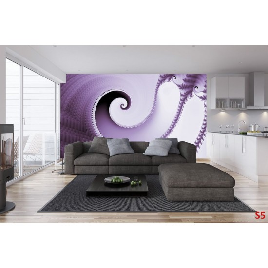 Wallpapers mural elegant spiral in color violet Wallpapers mural elegant spiral in color violet
