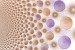 Wall mural purple and golden spheres design