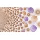 Wall mural purple and golden spheres design Wall mural purple and golden spheres design