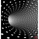 Wall mural 3D spiral tunnel in black