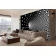 Wall mural 3D spiral tunnel in black