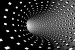Wall mural 3D spiral tunnel in black