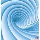 Wall mural 3D effect spiral in 2 colors green and blue