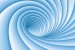 Wall mural 3D effect spiral in 2 colors green and blue