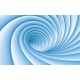Wall mural 3D effect spiral in 2 colors green and blue
