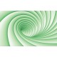 Wall mural 3D effect spiral in 2 colors green and blue