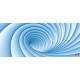 Wall mural 3D effect spiral in 2 colors green and blue