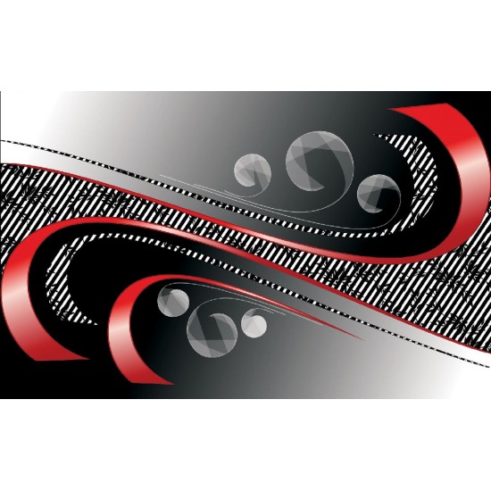 Wallpapers mural spirals in red and black