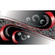 Wallpapers mural spirals in red and black