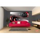 Wallpapers mural spirals in red and black