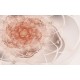 Wall mural abstract flower in colorful beige