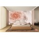 Wall mural abstract flower in colorful beige