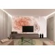 Wall mural abstract flower in colorful beige