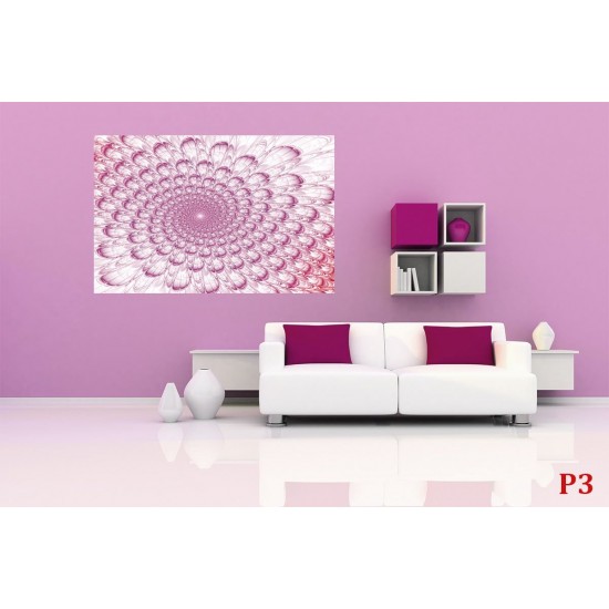 Wall murals abstract fan in pink Wall murals abstract fan in pink