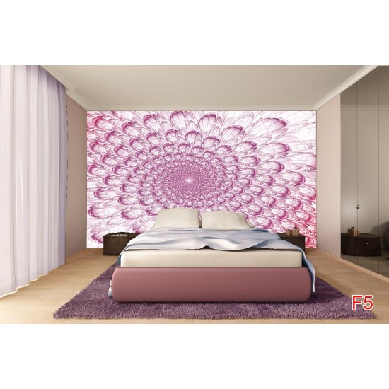 Wall murals abstract fan in pink Wall murals abstract fan in pink