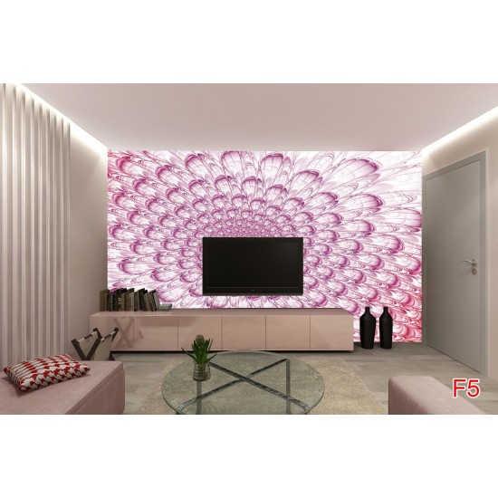 Wall murals abstract fan in pink Wall murals abstract fan in pink