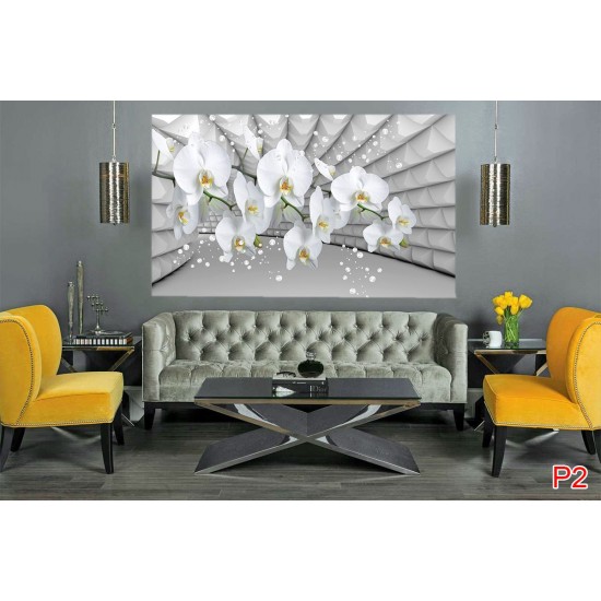 Wallpapers white orchid grey tunnel with bubbles