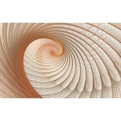 Wallpapers mural spiral in beige