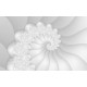 Photo mural effective white spiral with floral ornaments Photo mural effective white spiral with floral ornaments