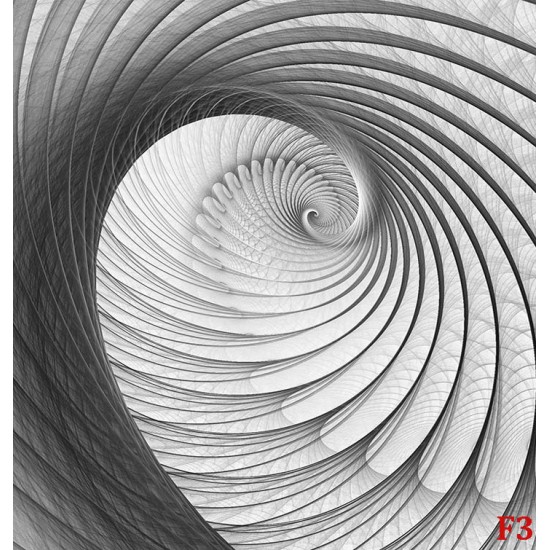 Wall murals modern spiral in grey 2