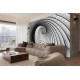 Wall murals modern spiral in grey 2